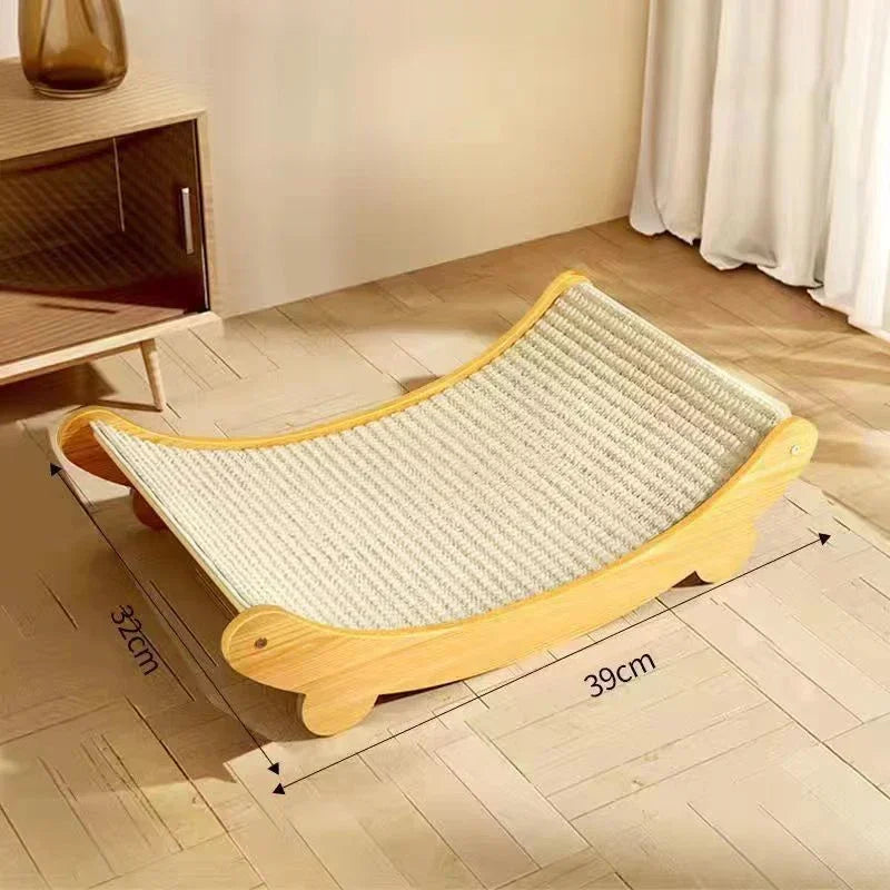 Wooden Cat Scratching Bed