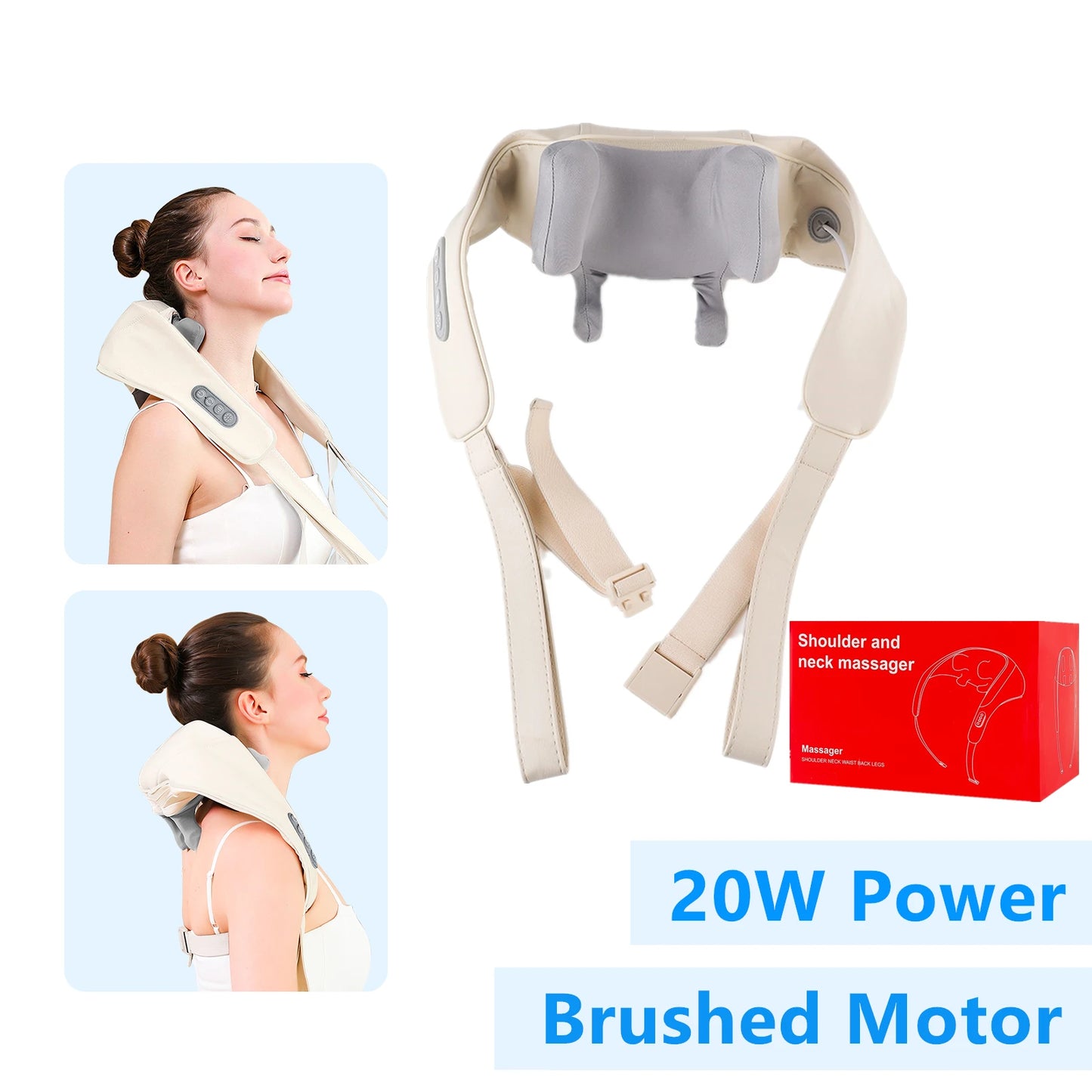 Wireless Deep Kneading Neck and Shoulder Massager
