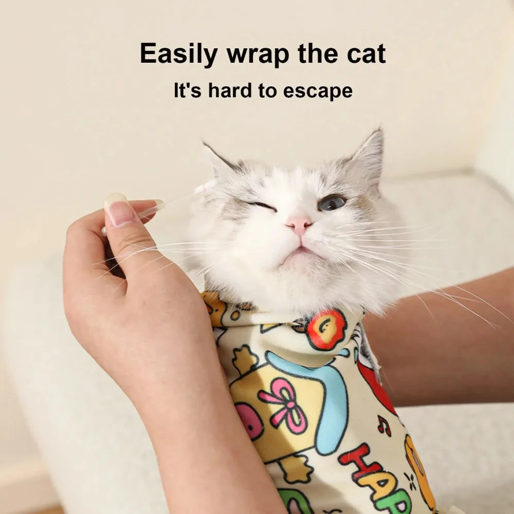 Cat Grooming Wrap – Self-Adherent Anti-Bite
