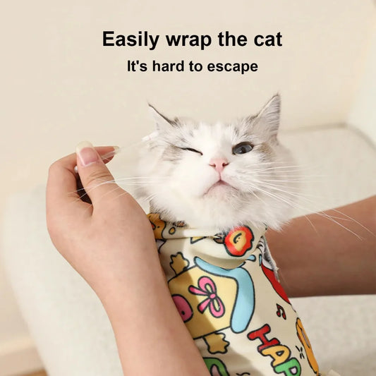 Cat Grooming Wrap – Self-Adherent Anti-Bite