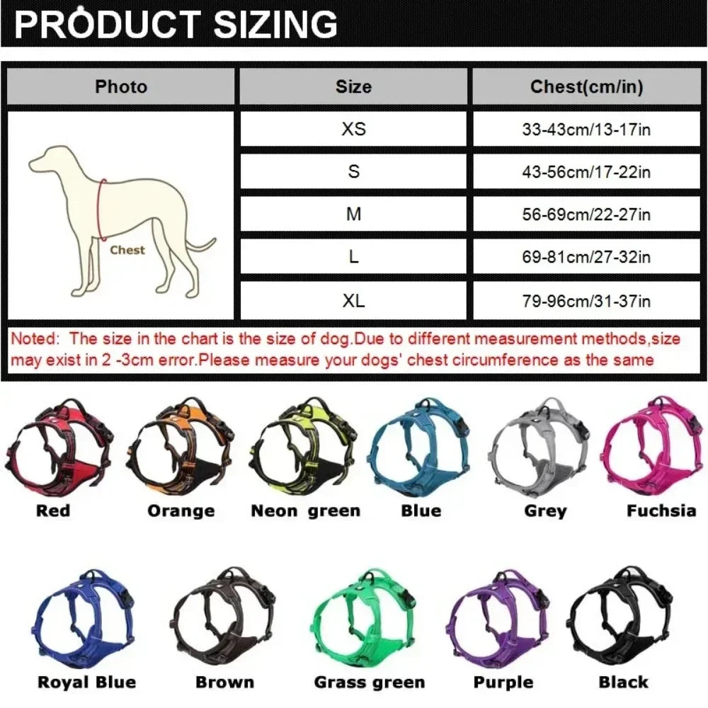 Adjustable & Breathable Chest Strap Dog Harness