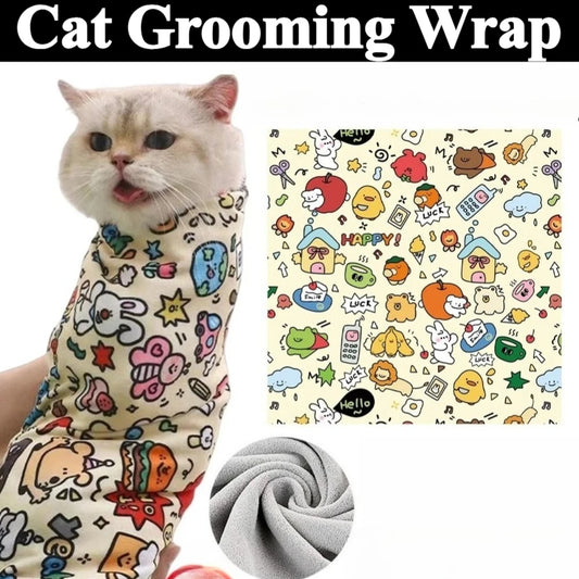 Cat Grooming Wrap – Self-Adherent Anti-Bite