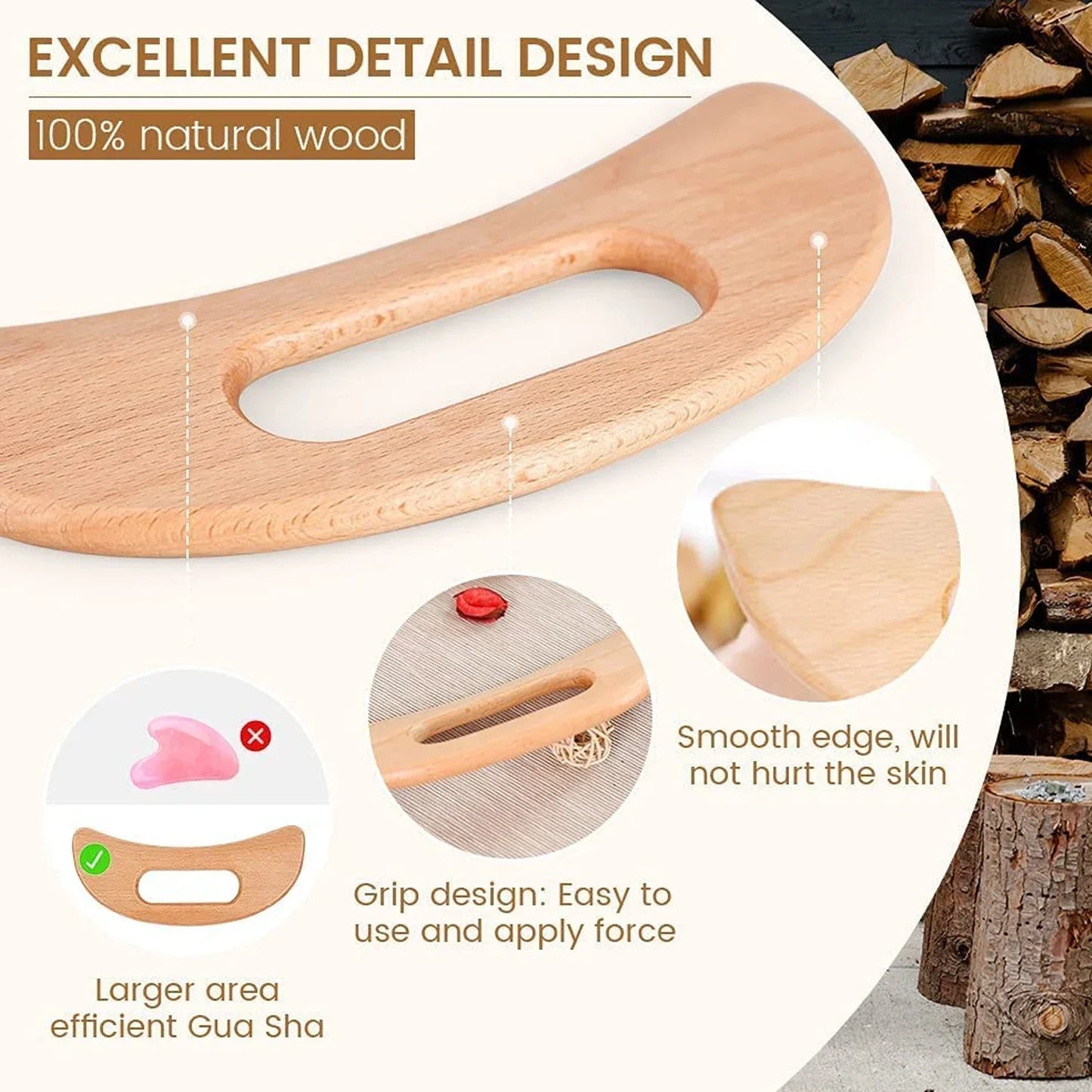 Wooden Gua Sha Tool