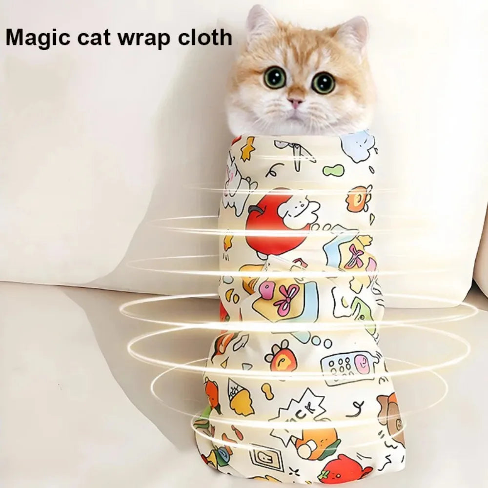 Cat Grooming Wrap – Self-Adherent Anti-Bite