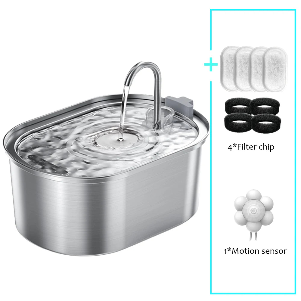 3.2L Stainless Steel Automatic Pet Water Fountain