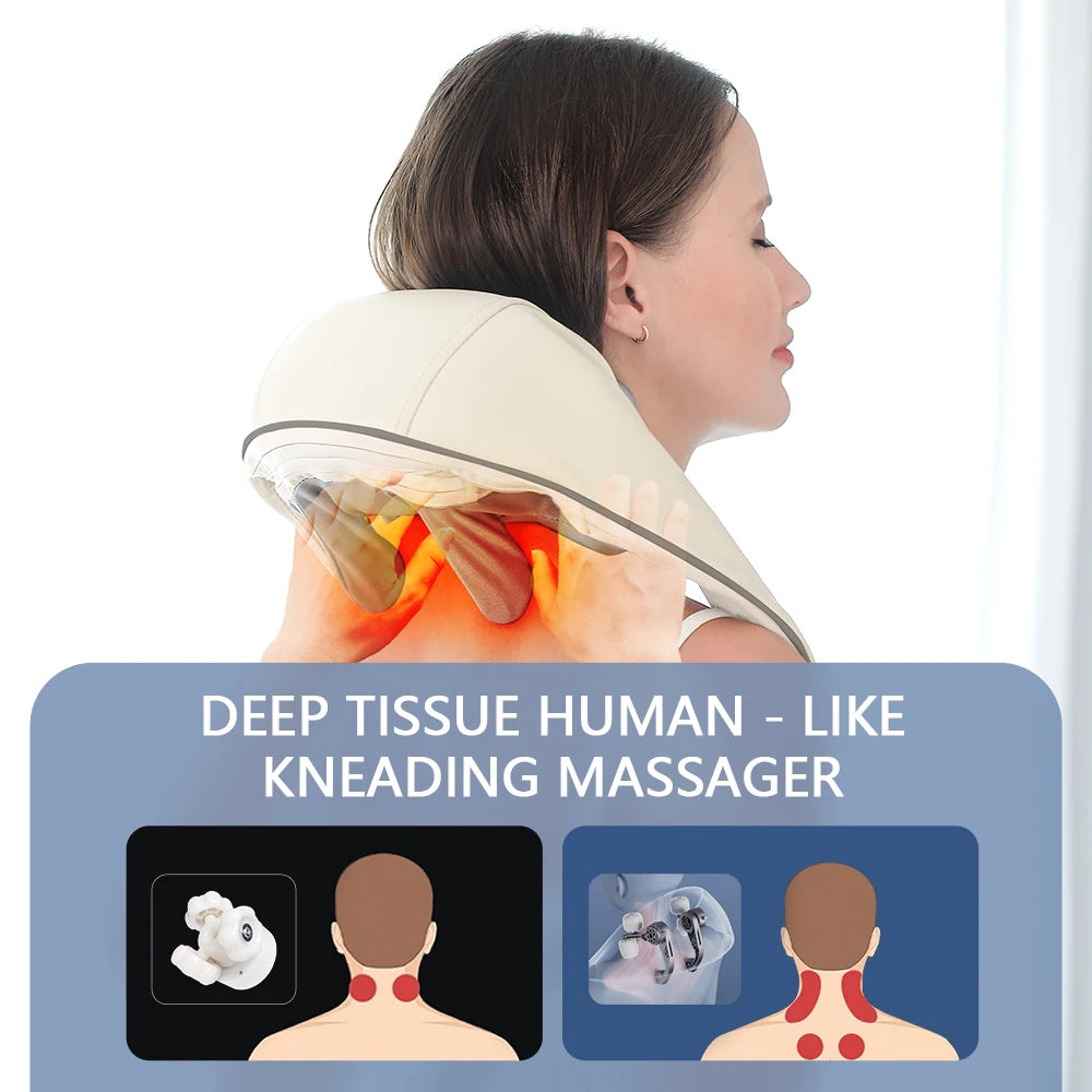 Wireless Deep Kneading Neck and Shoulder Massager