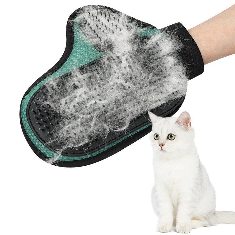 Pet Bath & Massage Gloves – Silicone Grooming Brush for Pets